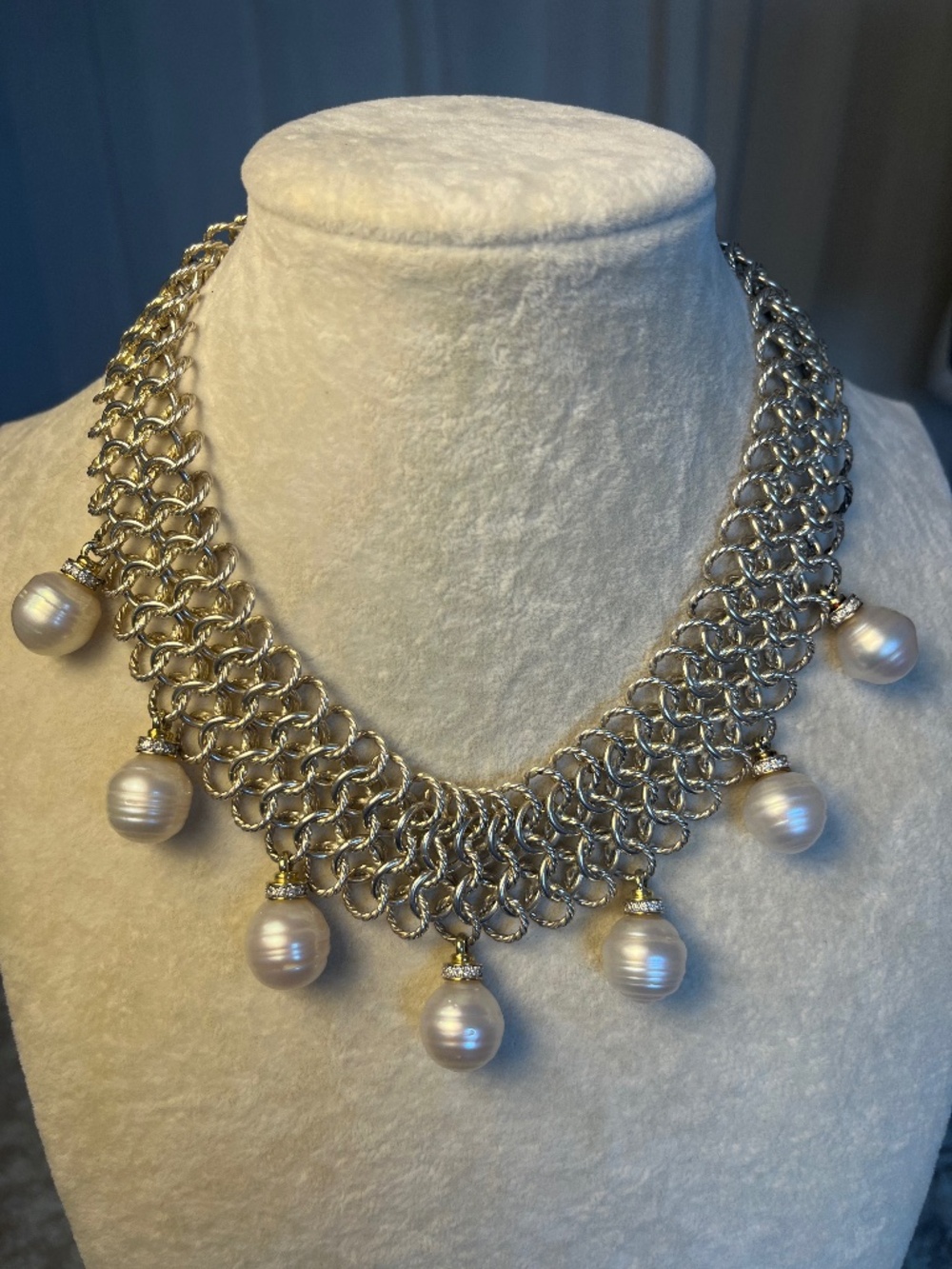 David Yurman South Sea Pearl Chocker Necklace